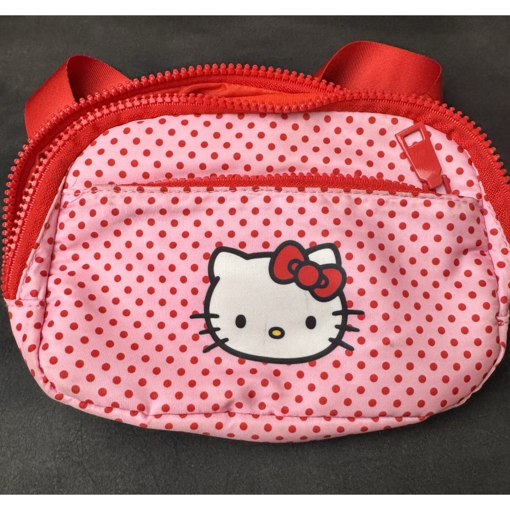 Sanrio Hello Kitty Fanny Pack‎ Belt bag pink with red polka dots